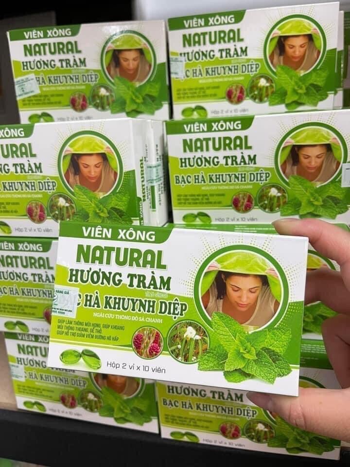 Viên Xông Bạc Hà Khuynh Diệp - Natural Hương Tràm